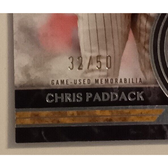 Chris Paddock 2022 Topps Museum Collection Meaningful Material Relic 32/50 - Picture 3 of 6